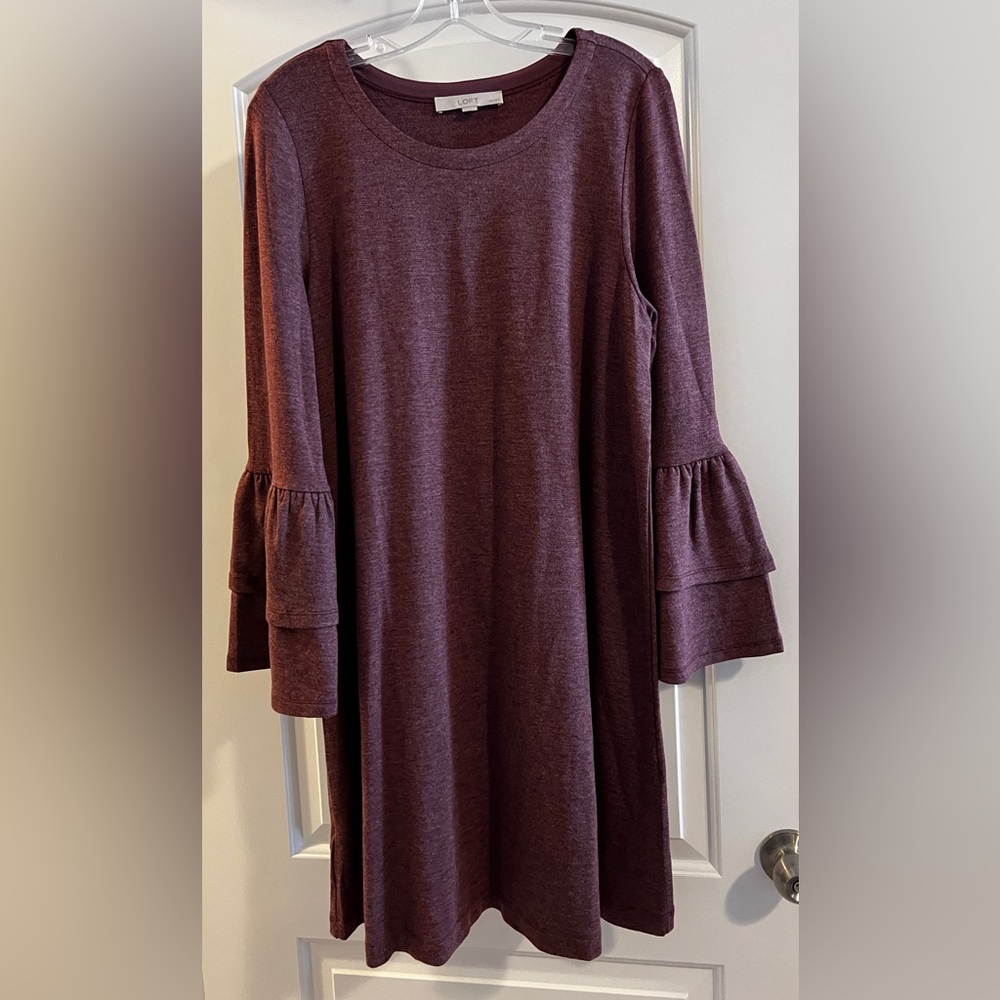 LOFT Purple Knit Dress